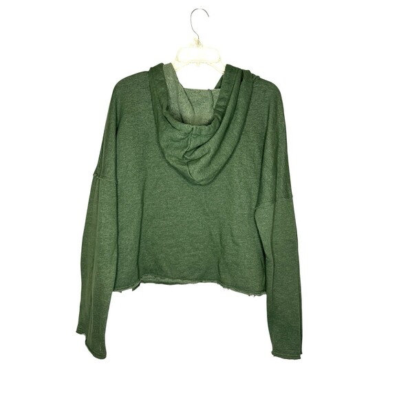 Green Bay Packers Football Cropped Hoodie Women’s Large Fanatics Raw Hem NFL - Picture 3 of 7